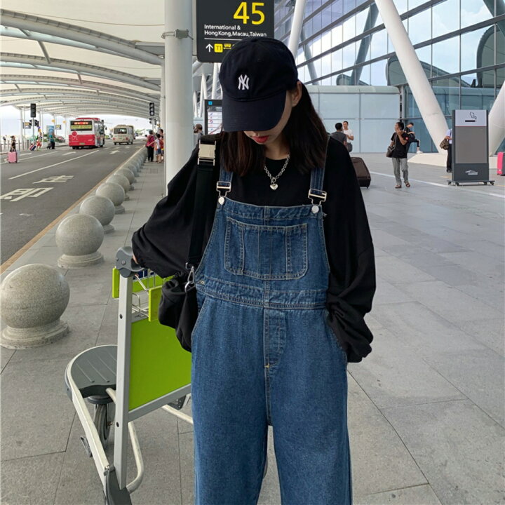 楽天市場 オーバーオール レディース デニムサロペット オールインワン サロペット デニム ロングパンツ パンツ ロング ゆったり つなぎ おしゃれ ベルシー サロペ 韓国ファッション 代 30代 40代 人気 カジュアル おーばーおーる レディースオーバーオール オシャレ