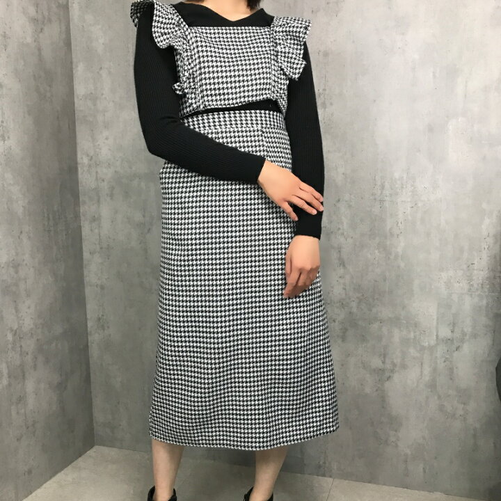 楽天市場】ビスチェ タイトスカート セットアップ 千鳥格子 千鳥柄 