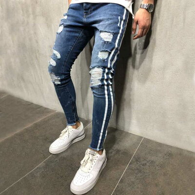 楽天市場 ダメージスキニー メンズ ダメージデニム スキニーパンツ メンズスキニーパンツ ストレッチスキニー ストレッチパンツ クラッシュデニム スキニージーンズ ラインパンツ 大きいサイズ カットオフ 切りっぱなしズボン Gパン ジーパン ロングパンツ ストリート