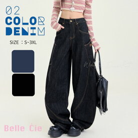 ワイドパンツ カーブパンツ ルーズ 大きいサイズ ストリート ロゴ レディース 韓国ファッション カジュアル Y2K ローウエスト 個性派 デザイン