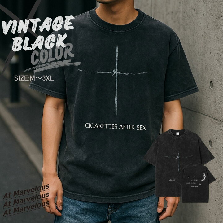 楽天市場】Tシャツ 半袖 綿 ビンテージ ヴィンテージ モノクロ 英字 