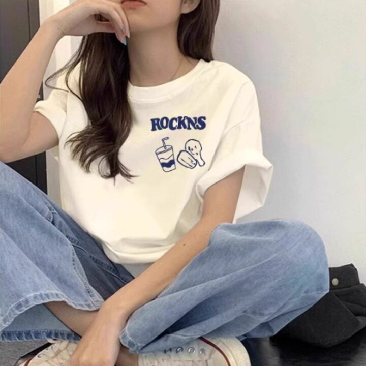 楽天市場】Tシャツ 半袖 プリントT ユニーク フード ストリート ロゴ 