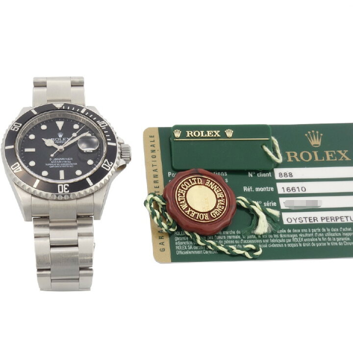 楽天市場】ROLEX ロレックス サブマリーナ 16610 V番 ルーレット刻印  