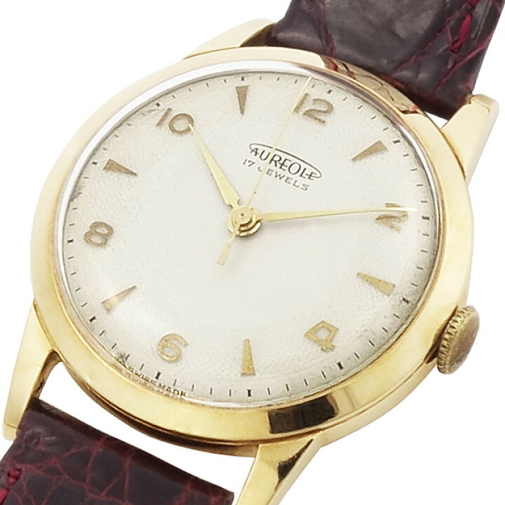 楽天市場】AUREOLE オレオール 113-3 18K 750 17石 【手巻き】【腕時計 
