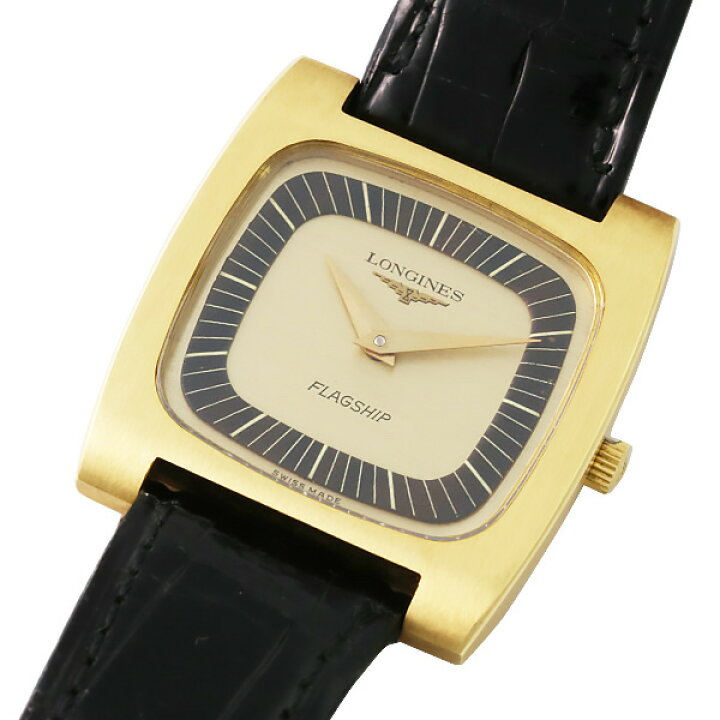 楽天市場】LONGINES ロンジン Flagship/K18スクエア 774341 【手巻き 