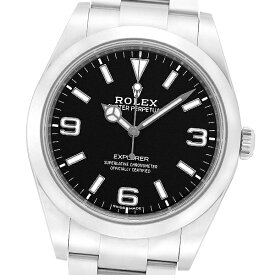 【美品】【箱・保証書付】ROLEX ロレックス エクスプローラー 214270 (ホワイトバー/369) ランダム品番【中古】