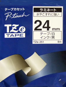 �i������ ���e�[�v 24mm�j �s�[�^�b�`���~�l�[�g�e�[�v TZe-251 �e�[�v�J�Z�b�g �u���U�[ brother P-TOUCH �y���[���֕s���i�z ��TZ-251��p�e�[�v