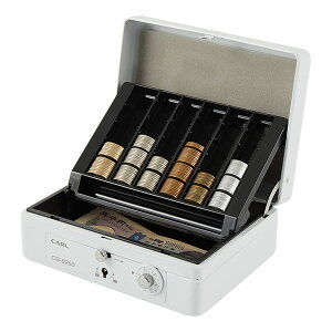 �J�[��/CARL ��񂰋��� �L���b�V���{�b�N�X ���ƃ��W�yCB-8250�z �{�̃T�C�Y�FW195×L155×H87mm �d�ݎ��[�����F�e50�� �������[����(�g���[�����[)�F��250�� ���O�{�_�C������ A6���ގ��[�\ 10����