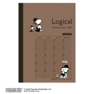 2026N B6 WJ_CA[ ԃm[g^CvP A2Xk[s[2 uEyNS-B602-26P-A2z{̃TCY H182×W128mm jn܂ 2025N12n܂ NSB60226PA2Xk[s[PEANUTS iJoV Nakabayashiy[