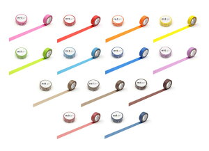 カモ井加工紙 mt マスキングテープ  ベーシックシリーズ  無地 mt basic 15mm×7m 【MT01P】MT01P509〜MT01P521まで 単品13色 バラ売り (MT01P509/510/511/512/513/514/515/516/517/518/519/520/521) ばら売り【メール便
