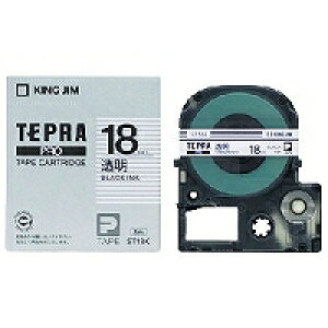 �L���O�W���u�e�v���vPRO�p �e�v���e�[�v�^ST18K�@�������x�� ������ 18mm�� 8m���� KING JIM TEPRA�@�u�e�v���vPRO�e�[�v�J�[�g���b�W