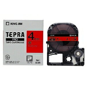 �L���O�W���u�e�v���vPRO�p �e�v���e�[�v�uSC4R�v�p�X�e���ԃ��x�� ������ 4mm�� ����8m �J���[���x���@�u�e�v���vPRO�e�[�v�J�[�g���b�W KING JIM TEPRA