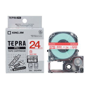 �L���O�W���u�e�v���vPRO�p �e�v���e�[�v�uSS24RW�v���S�����x���@�����x�� �ԕ��� ��24mm ����8m�@KING JIM TEPRA�@�u�e�v���vPRO�e�[�v�J�[�g���b�W
