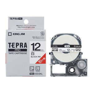 �L���O�W���u�e�v���vPRO�p �e�v���e�[�v�^SS12KL�@�����x�� �����O�^�C�v�i12mm��16m���j KING JIM TEPRA�@�u�e�v���vPRO�e�[�v�J�[�g���b�W