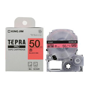 SC50R �L���O�W�����x���v�����^�[�u�e�v���vPRO SR-R7900P�Ή����x�� �e�v���e�[�v �ԃ��x�� ������ 50mm�� ����8m �u�e�v���v50mm���e�[�v�J�[�g���b�W �L��50mm 5cm