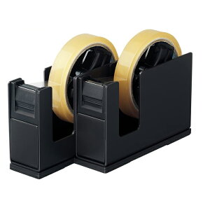 コクヨ テープカッター カルカット スチール2連タイプ T-SM110ND 黒 小巻も使える 向きが変えられる 刃の交換ができる【お取り寄せ商品です】