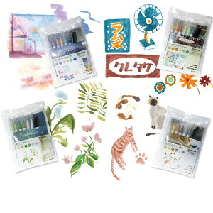 ZIGN[J[AubV6F{MANGAKAZbg CL ѕMו`Ax^h莩R N^P |@ZIG CLEAN COLOR Real Brush | kuretake My^Cv}[J[ ӂł