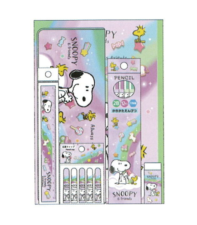 楽天市場 スヌーピー 新入学ギフトセット S1sq ６点入り Snoopy クツワ 文具 文房具 新入学 べるえぽ