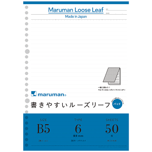 B5���[�Y���[�t�p�b�h�@�yL1201P�zA�r6mm�r�@36�s�@50�����@26���@maruman�@���|�[�g�p�b�h�@�}���}���@LOSSE LEAF PAD �y 5���܂Ń��[���֑Ή��\ �z