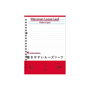 A5 ₷[Y[t50yL1300z20@7mmr 25s c210×148mm }} maruman LOSSE LEAFy 8܂Ń[֑Ή\ z