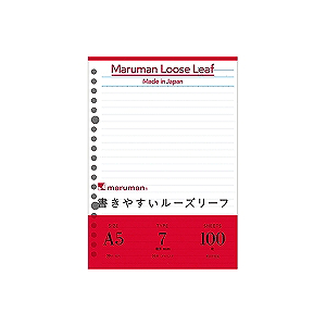 A5 ₷[Y[t100yL1300Hz 20 7mmr 25s c210×148mm maruman LOSSE LEAF@@@}}y 4܂Ń[֑Ή\ z