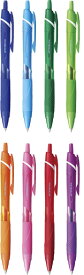 ジェットストリーム ノック式カラーインクボールペン0.5mm SXN-150C-05（SXN150C05） 極細 全8色 三菱鉛筆 JETSTREAM 単色油性ボールペンカラーインキ 青・ライトブルー・緑・ライムグリーン・オレンジ・ベビーピンク・赤・パープル 【 60本までメール便対応可能 】