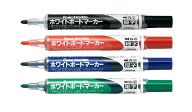 ぺんてる ホワイトボードマーカー ノックル・丸芯細字 EMWLS 4色（黒・赤・青・緑） 使い切り 事務用品/…