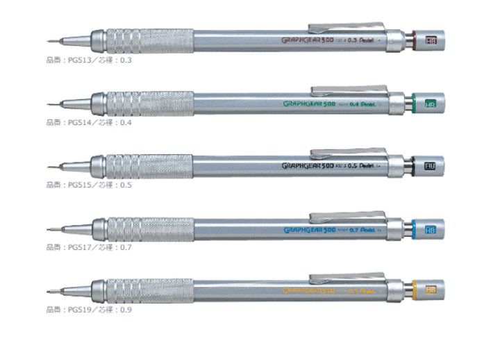 楽天市場】ぺんてる 製図用シャープペンシル グラフギア500 GRAPHGEAR