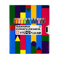 サクラクレパス　クーピーペンシル12色（ソフトケース入り） FY12-R1　FY12R1　SAKURA COUPY PENCIL　全…
