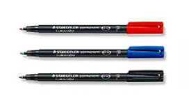 ステッドラー ルモカラー油性ペン 318 細書きF（線幅0.6mm） 油性ペン レッド、ブルー、ブラック （ISO554）ドイツ製 STAEDTLER　【60本までメール便対応可能】