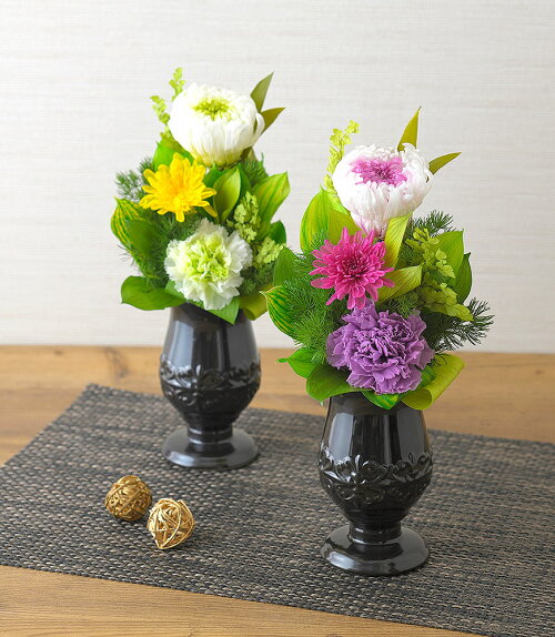 楽天市場 初盆 お供え プリザーブドフラワー 仏花 お盆 昇華 しょうか あす楽対応 新盆 お悔やみ お供え花 お彼岸 志 一対 可能 一輪挿し変更ok 仏壇用 送料無料 ブリザードフラワー ケース入り ミニ 小 プリザーブドフラワーベルフルール
