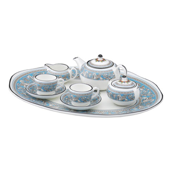 Wedgwood Florentine ターコイズ23㎝6枚セット｜皿