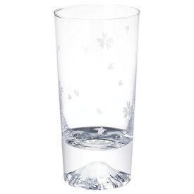 田島硝子　手づくり江戸硝子　富士山・桜切子グラス（Fujiグラス）タンブラーグラス