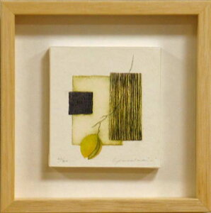 岩切裕子 額付き木版画 gently(2004年)