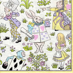 Caspari JXp@y[p[ivL@svc̍̃AX@`TCY 33x33cm 10@Alice In Wonderland /hCc y[p[^I