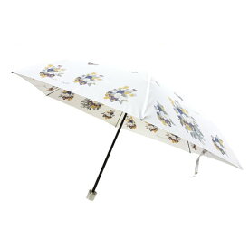 ピエール=ジョゼフ・ルドゥーテ　折り畳み傘 パンジー柄 ホワイト　/ 晴雨兼用 UVカット加工 雨傘 日傘 日本製 軽量 おしゃれ