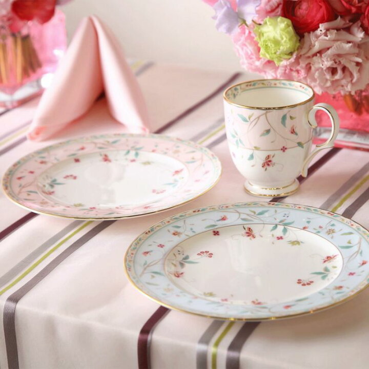 楽天市場】ノリタケ 花更紗 21cmプレート ペアギフトセット 色変わり 