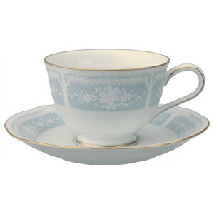 ノリタケ レースウッドゴールド ティー・コーヒーカップ&ソーサー ブルー
