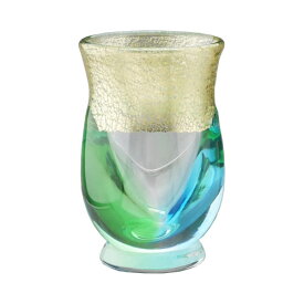 津軽びいどろ　秋村実工房　盃12ヶ月コレクション　7月　夏の雲