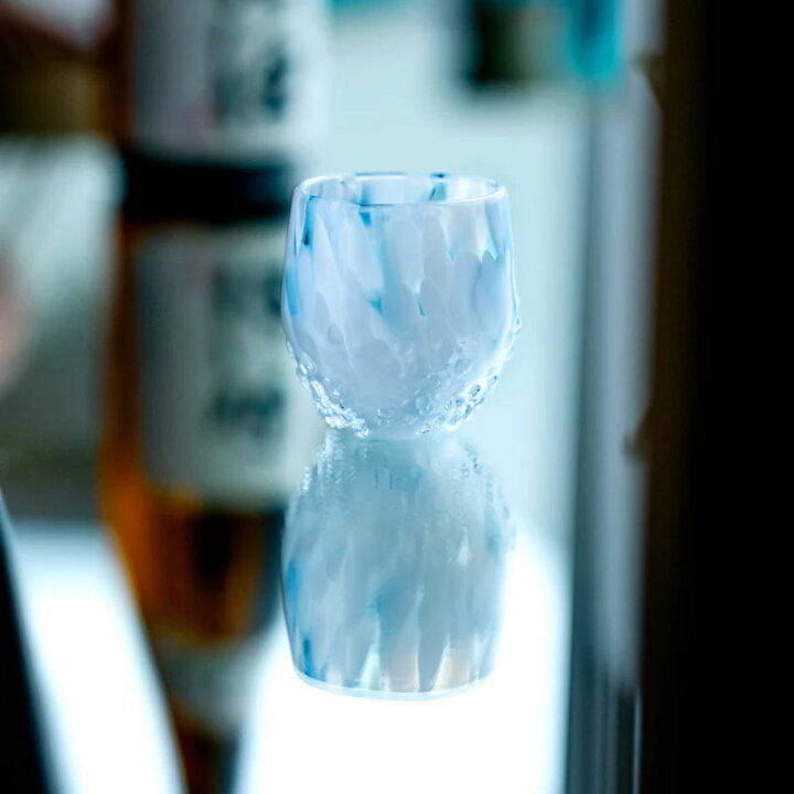 楽天市場】津軽びいどろ 秋村実工房 盃12ヶ月コレクション 1月 雪見 
