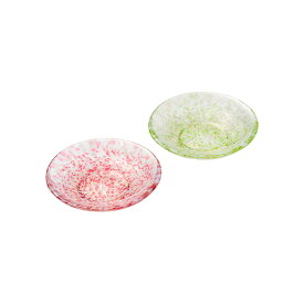 津軽びいどろ　りんご　豆皿ペア（あかりんご／あおりんご）