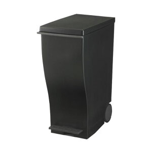 ゴミ箱 kcud スリムペダル#30 ブラック ふた付き キャニスター付き