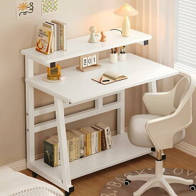 【600円OFFクーポン配布中】机 パソコンデスク コンパクト 幅60/80/100cm オフィスデスク 3段テーブル PCデスク ホームオフィス 省スペース ナチュラル シンプル 組み立て簡単 在宅勤務用 説明書付き ホワイト