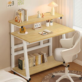 【600円OFFクーポン配布中】デスク コンパクト ホワイト/木の色 机 幅60/80/100cm オフィスデスク 3段テーブル PCデスク ホームオフィス 省スペース ナチュラル シンプル 組み立て簡単 在宅勤務用 説明書付き