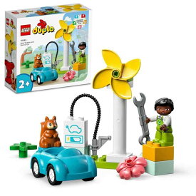 レゴ(LEGO) デュプロ デュプロのまち 風力タービンと電気じどうしゃ 10985 おもちゃ ブロック プレゼント幼児 赤ちゃん 車 くるま 街づくり 男の子 女の子 2歳以上