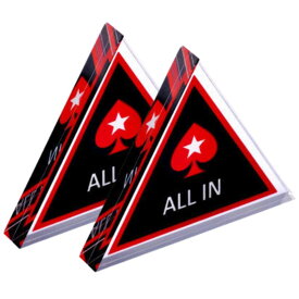 HOTQ オールイン ALL IN ポーカー カジノ クリア チップ ゲーム トランプ アクリルカジノ マーカー アクリル製 カードゲーム 2個セット