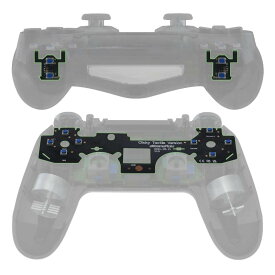 eXtremeRate タクタイルクリッキーキット PS4コントローラー用 ショルダーフェイス Dpadボタン カスタムフラッシュショットボタンストップフレックスケーブル マウスクリックキット PS4コント