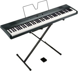 KORG コルグ 電子ピアノ 88鍵盤 Liano L1SP 薄さ7cm 6kgの軽量ボディ 弾きやすいライトタッチ鍵盤 スタンドとペダルが付属 メタリック・グレー