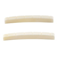 Musiclily 43mm 弦溝加工済み牛骨ナット(ボーンナット) フェンダー系カーブドタイプ エレキギター用、43x…