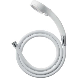 SANEI(サンエイ) シャワーヘッド ホースセット レイニー 節水 手元ストップ 極細水流 ホワイト PS303-CTA-MW2